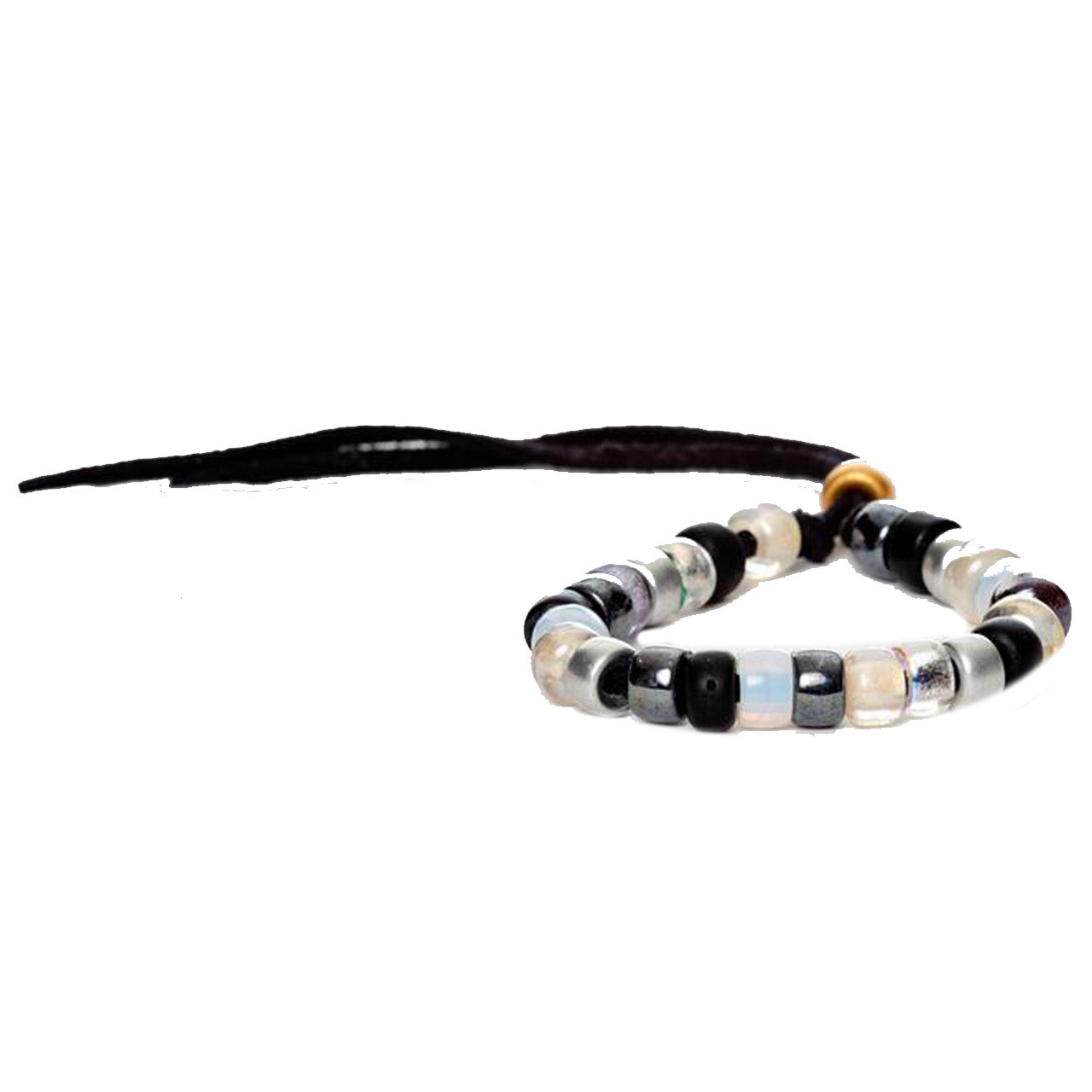 Black,Charcoal,Silver & White Bread Bracelet - Denny's