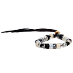 Black,Charcoal,Silver & White Bread Bracelet - Denny's