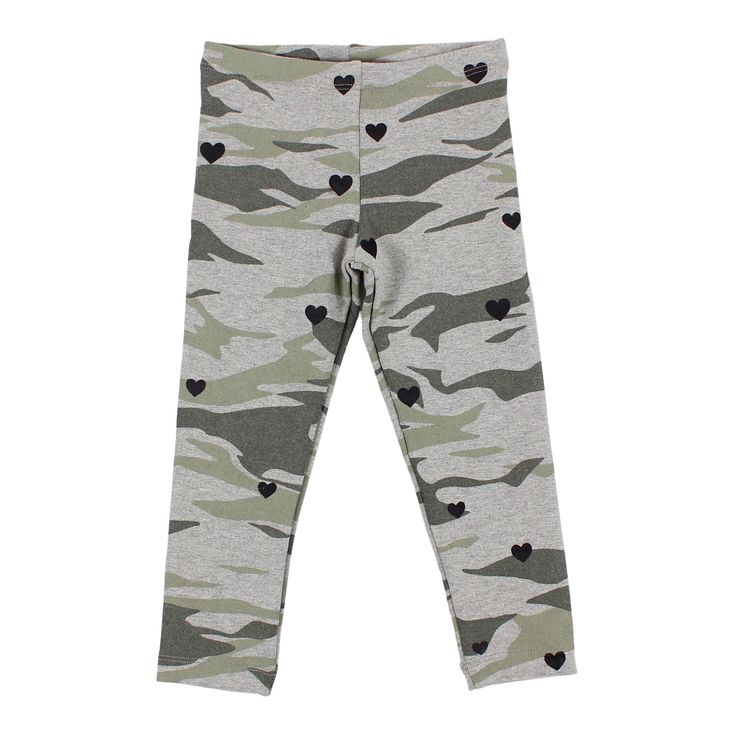 Long Legging with All Over Blk Hearts - Denny's