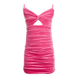 Keyhole Velvet Dress - Denny's