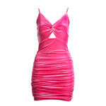 Amelia Velvet Key Hole Dress - Denny's
