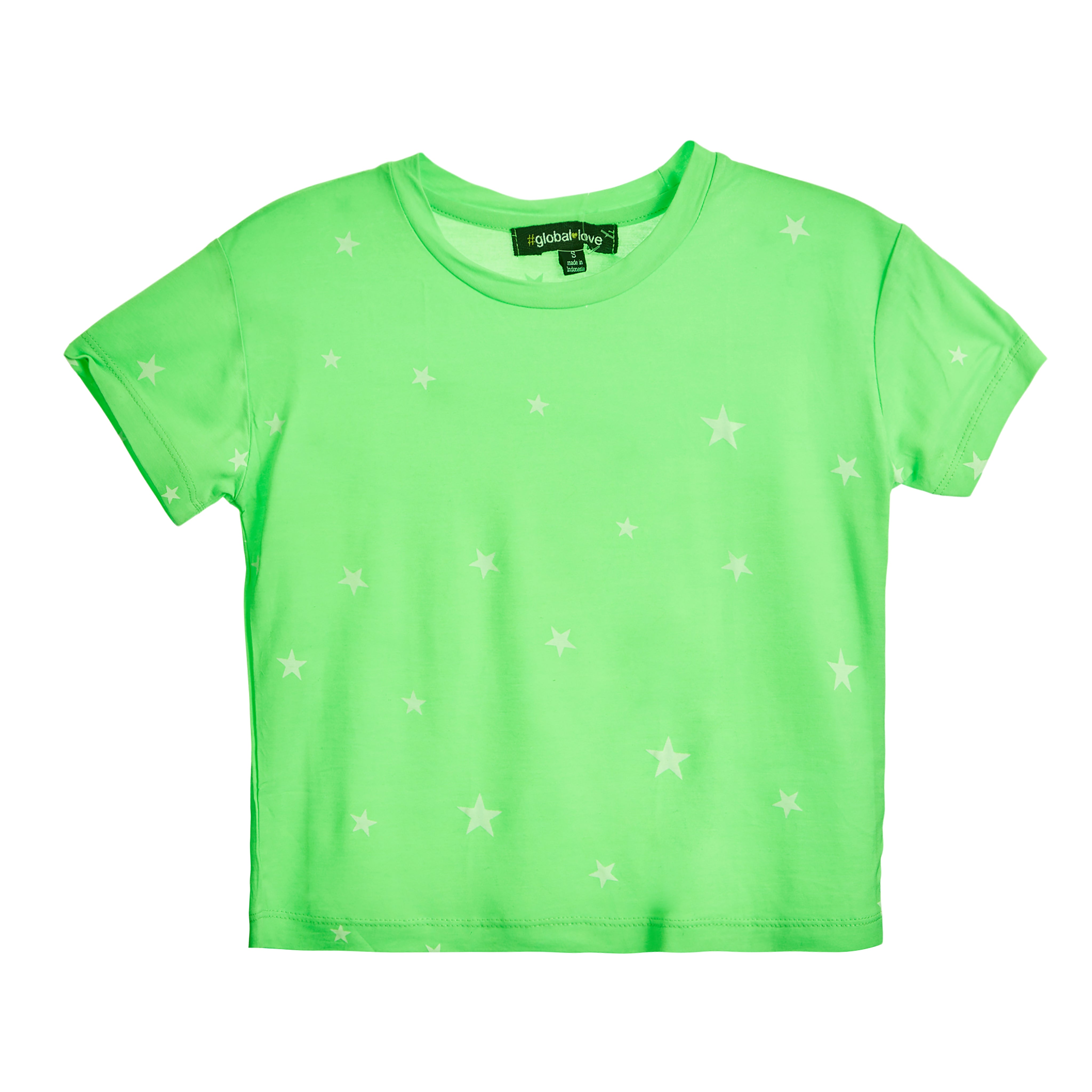 White Stars Green Tee - Denny's
