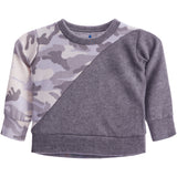 Blue Camo & Grey Asymmetric Sweatshirt - Denny's