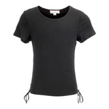 Shirred Sides Short Sleeve Crew - Denny's