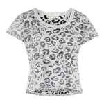 Short Sleeve Leopard Inside Out Tee - Denny's