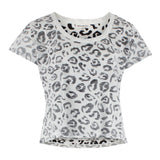 Short Sleeve Leopard Inside Out Tee - Denny's