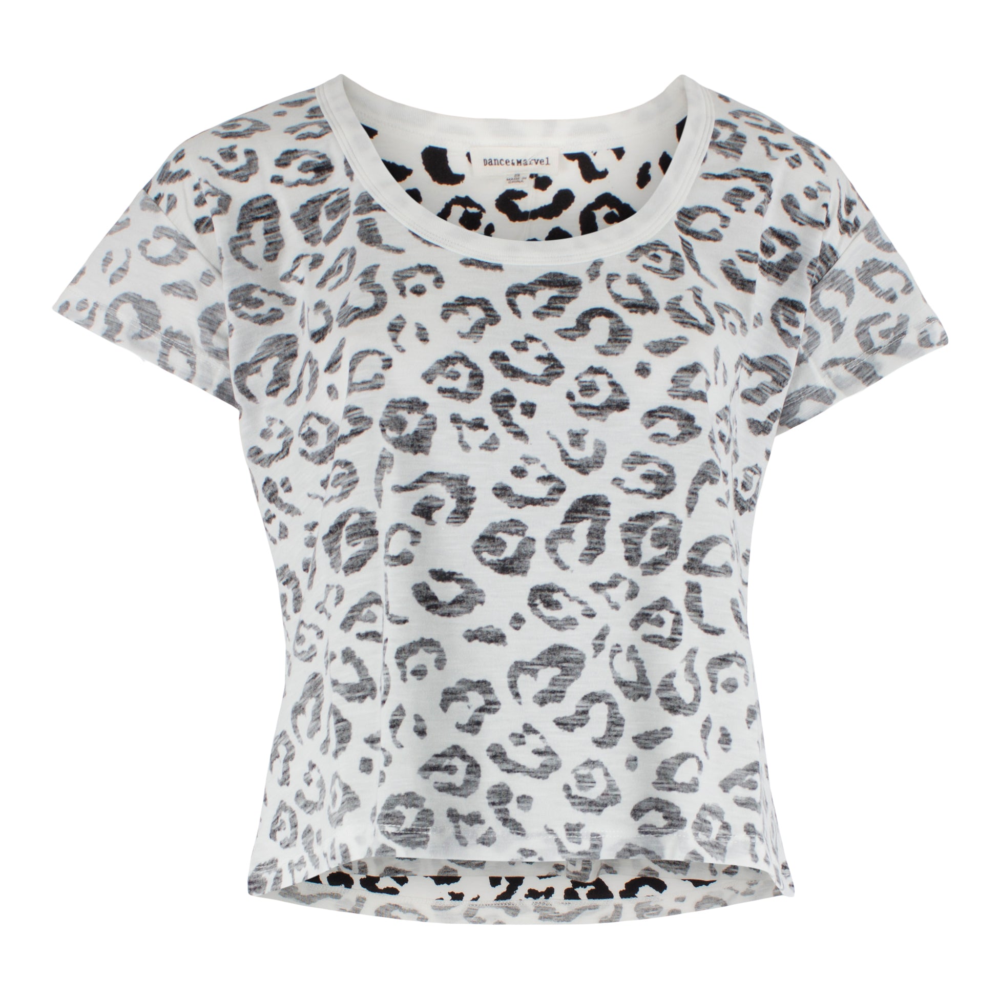 Short Sleeve Leopard Inside Out Tee - Denny's