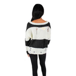 Stripe V-Neck Sweater - Denny's