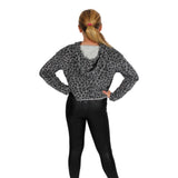 Grey Leopard Print Hoodie - Denny's