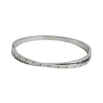 Criss Cross Cubic Zirconia Hinged Bracelet - Denny's