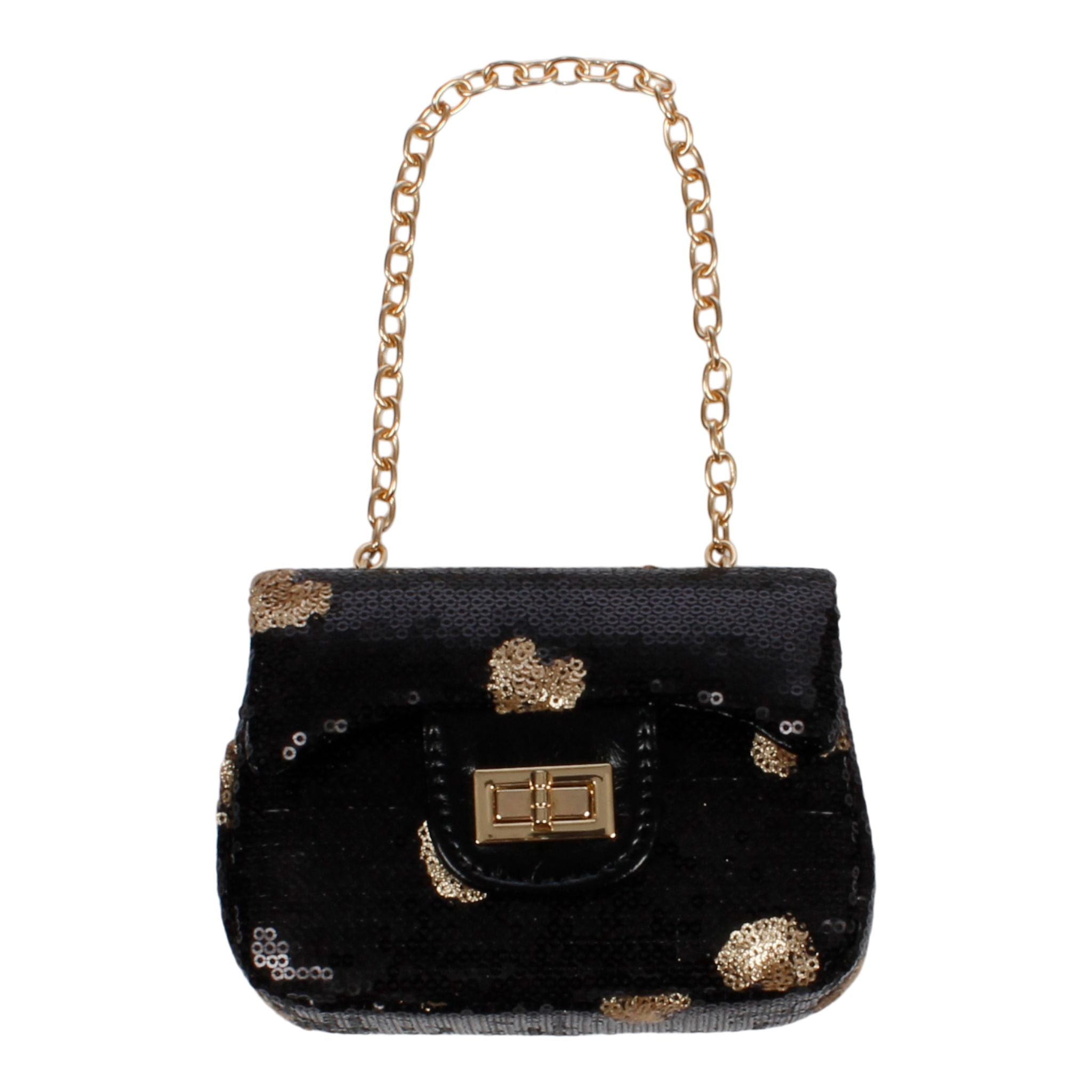 Gold Hearts Sequin Crossbody - Denny's
