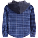 Plaid Hooded Button Down - Denny's