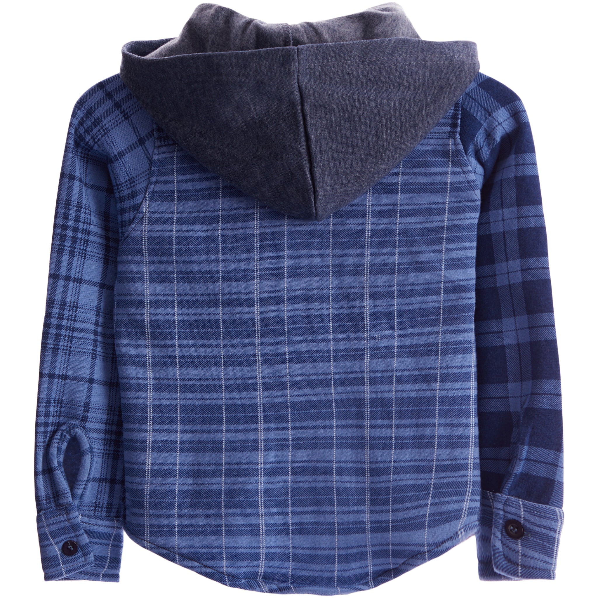 Plaid Hooded Button Down - Denny's