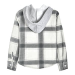 Plaid Hooded Button Down - Denny's