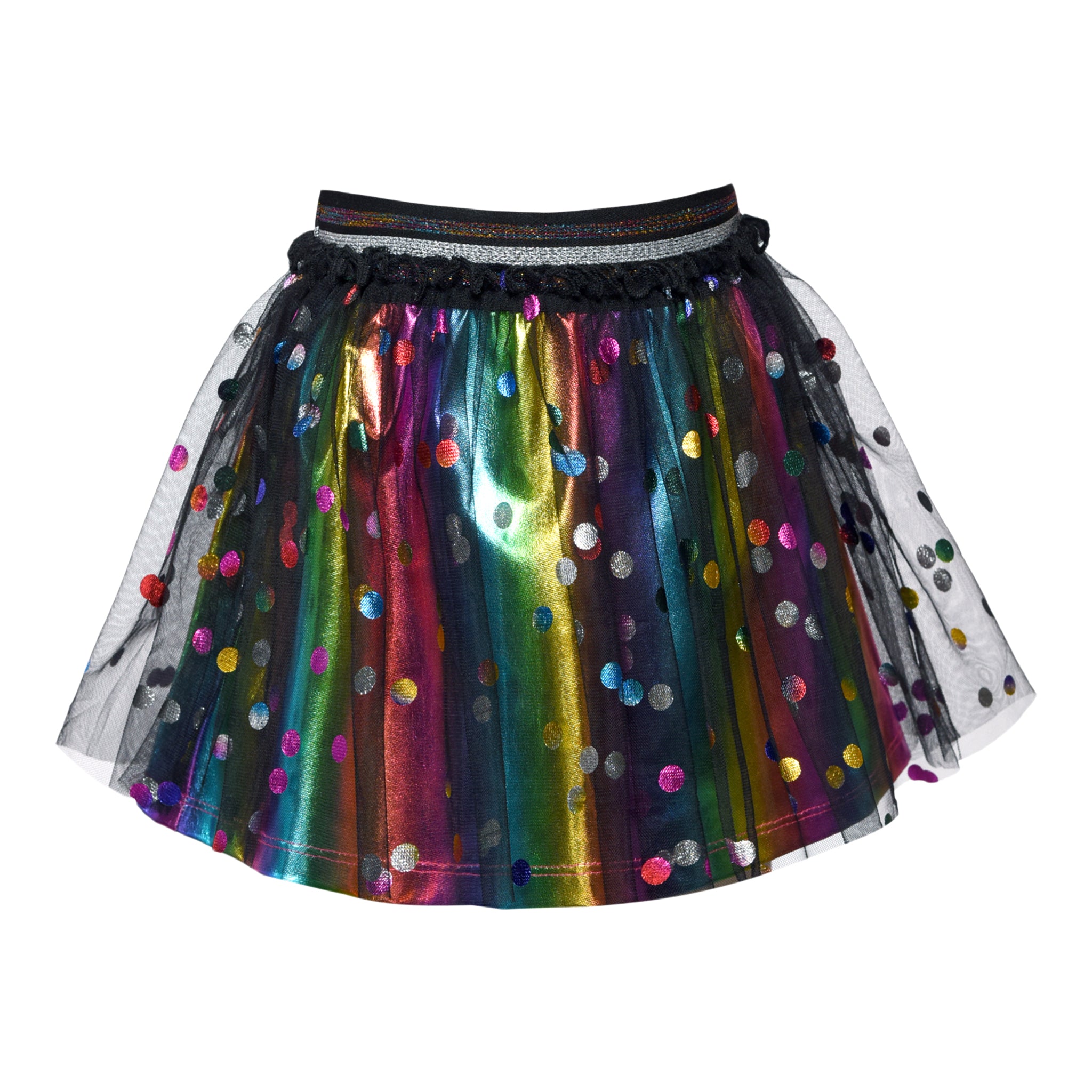 Multi Rainbow Dots Tulle Skirt - Denny's