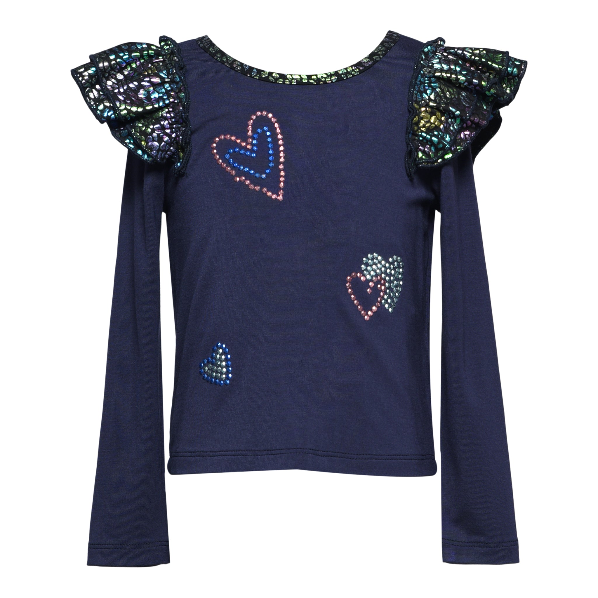 Heart Ruffle Shoulder Top - Denny's