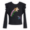 Sequin Shooting Star Ruffle Shoulder Top - Denny's