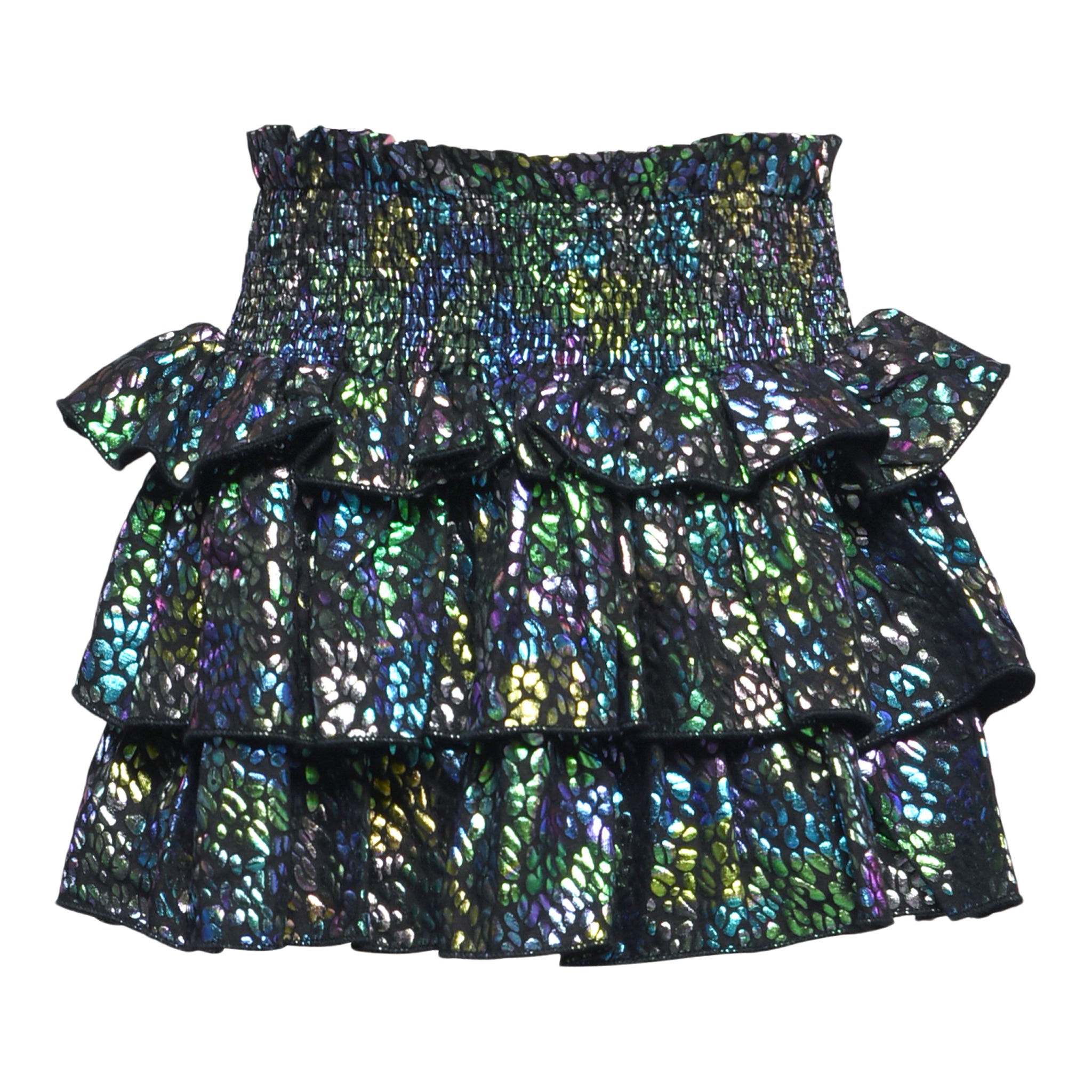 Ruffle Metallic Leopard Skirt - Denny's