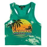 Miami Beach Racer Back Bleach Tank - Denny's