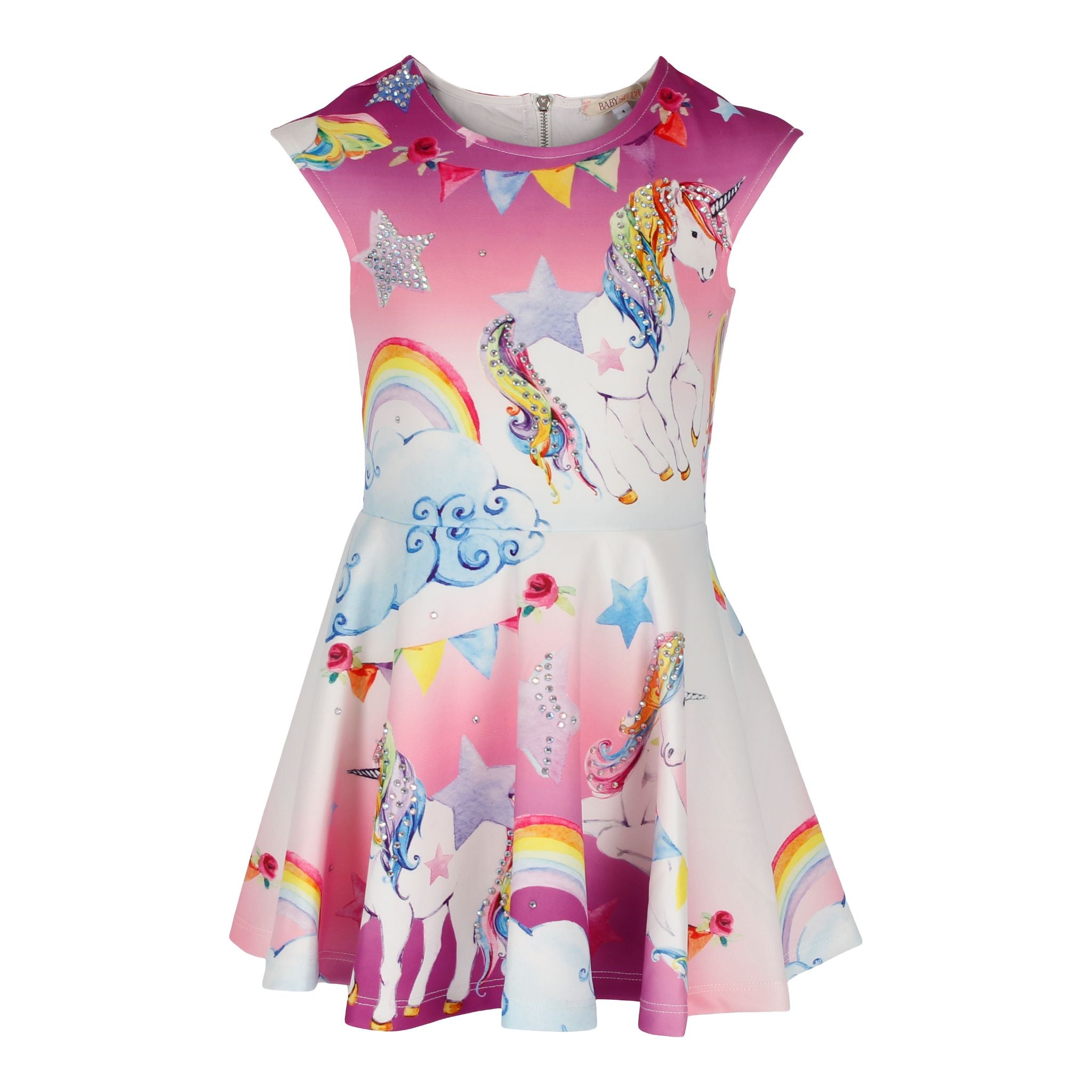 Dress with Rainbows Unicorns & Stones - Denny's