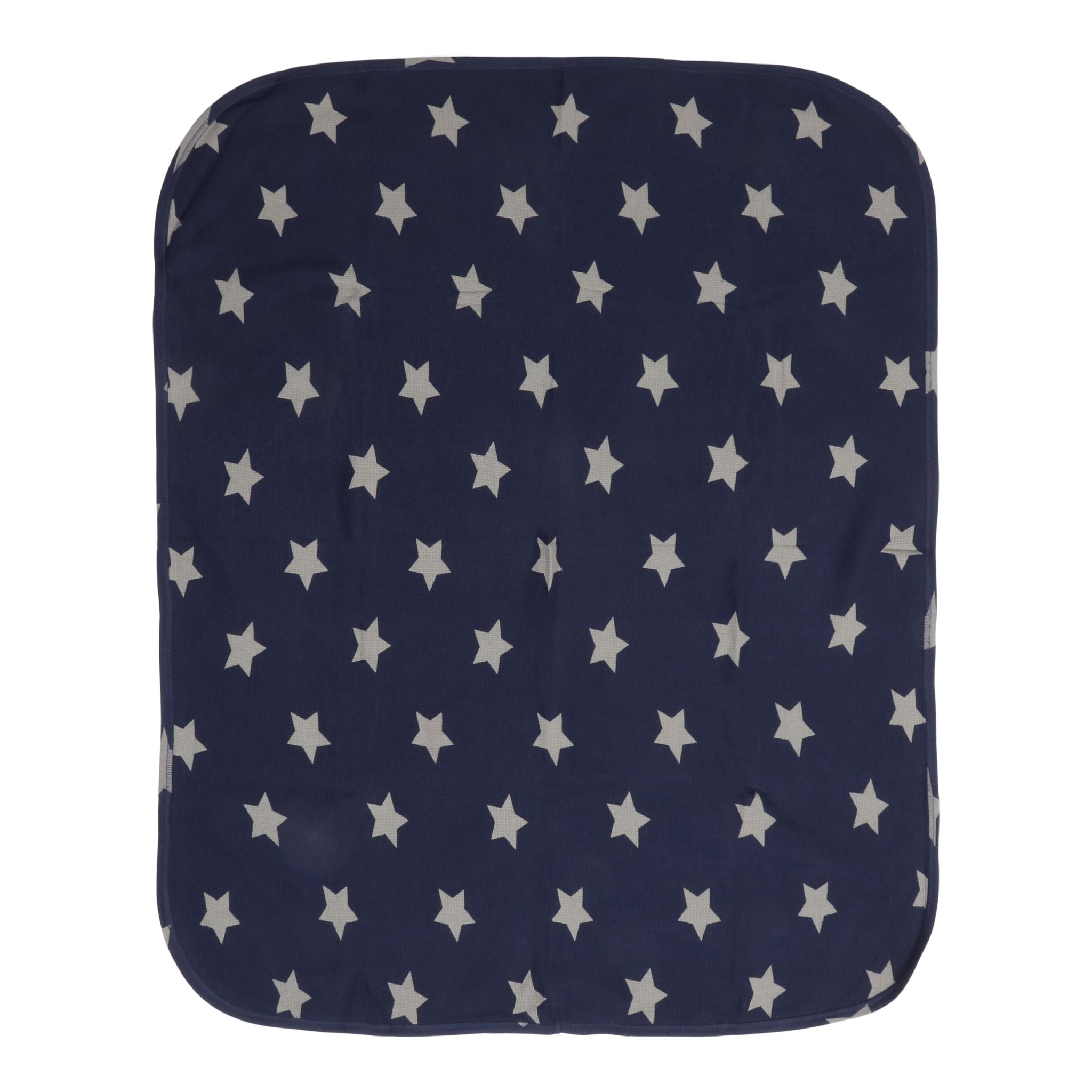 Navy Heather Star Blanket - Denny's