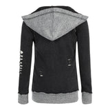 Distressed Zip Hoodie - Denny's