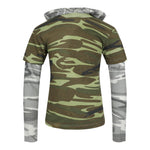 Camo Layered Hoodie - Denny's