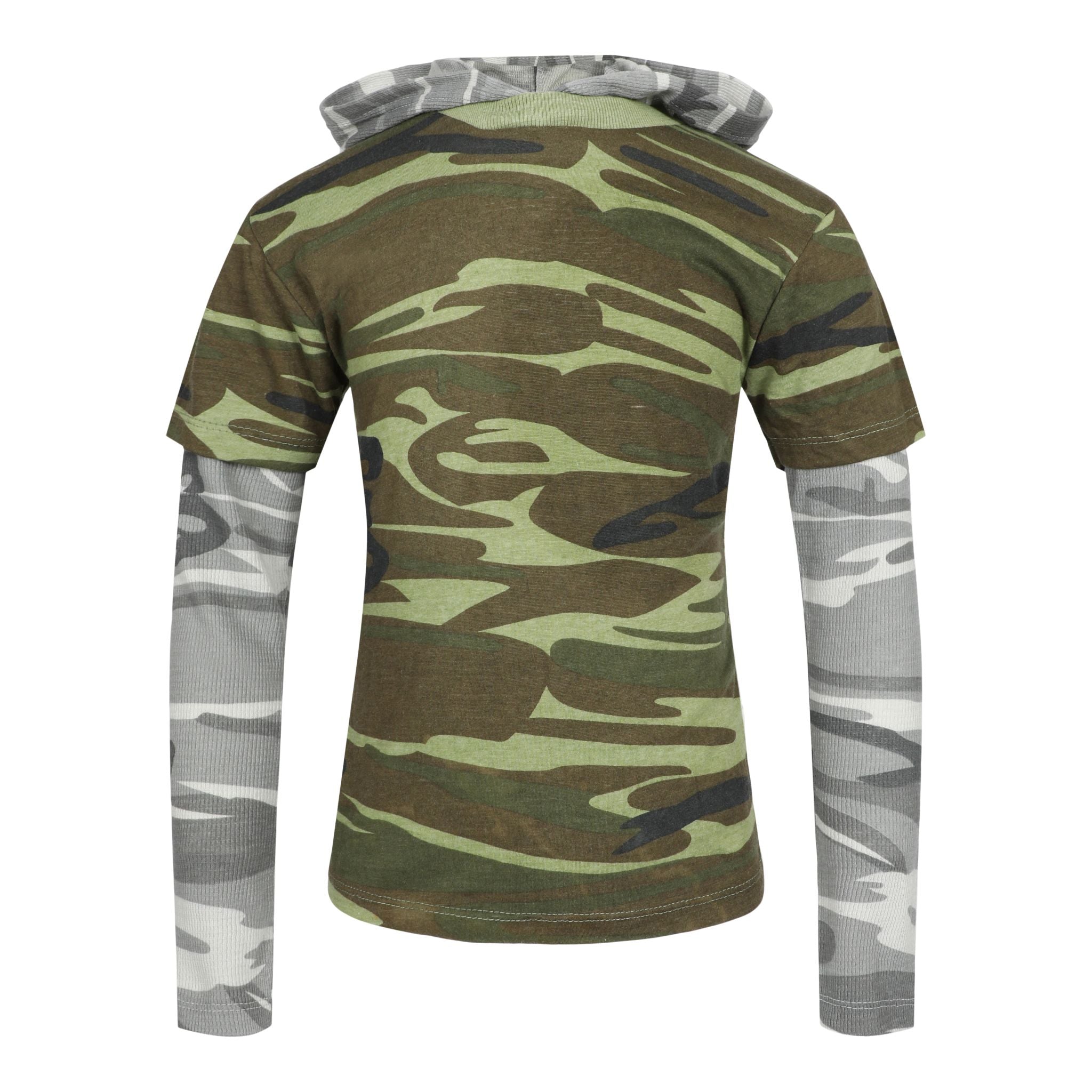 Camo Layered Hoodie - Denny's