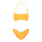Solid Ribbed Bandeau & V Bottom Bikini - Denny's