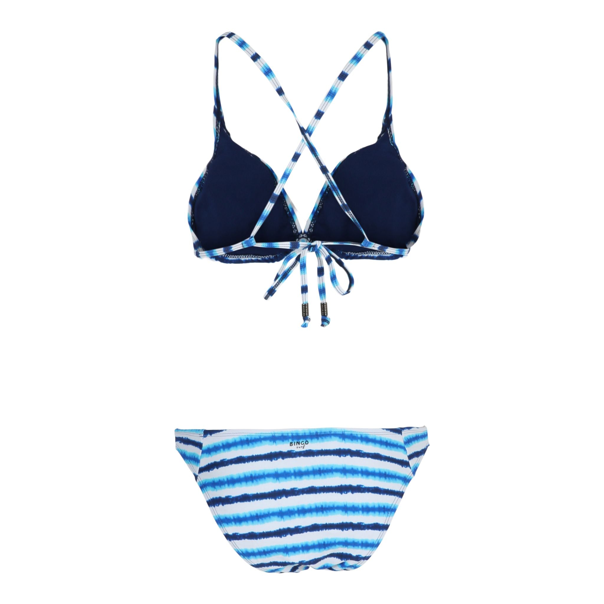 Blue Streaks Triangle Top & V Bottom - Denny's