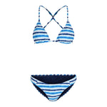 Blue Streaks Triangle Top & V Bottom - Denny's