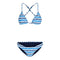Blue Streaks Triangle Top & V Bottom - Denny's
