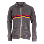 Full Zip Hoodie with Retro Stripes - Denny's