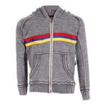 Full Zip Hoodie with Retro Stripes - Denny's