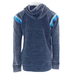 Pull Over Hoodie With Two Tone Stripes - Denny's