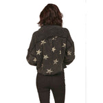 Star Print Washed Terry Shirt Jacket - Denny's