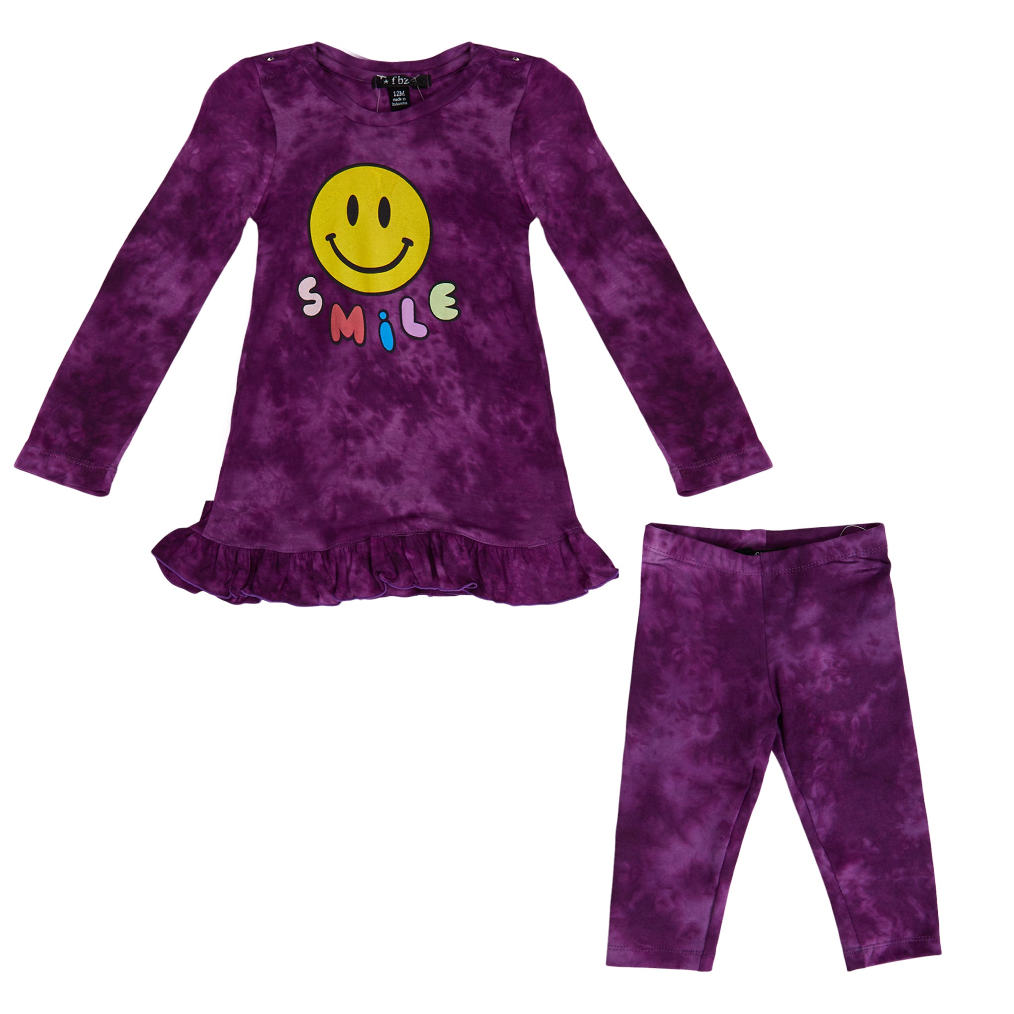 2pc Smile Peplum Top & Legging Set - Denny's