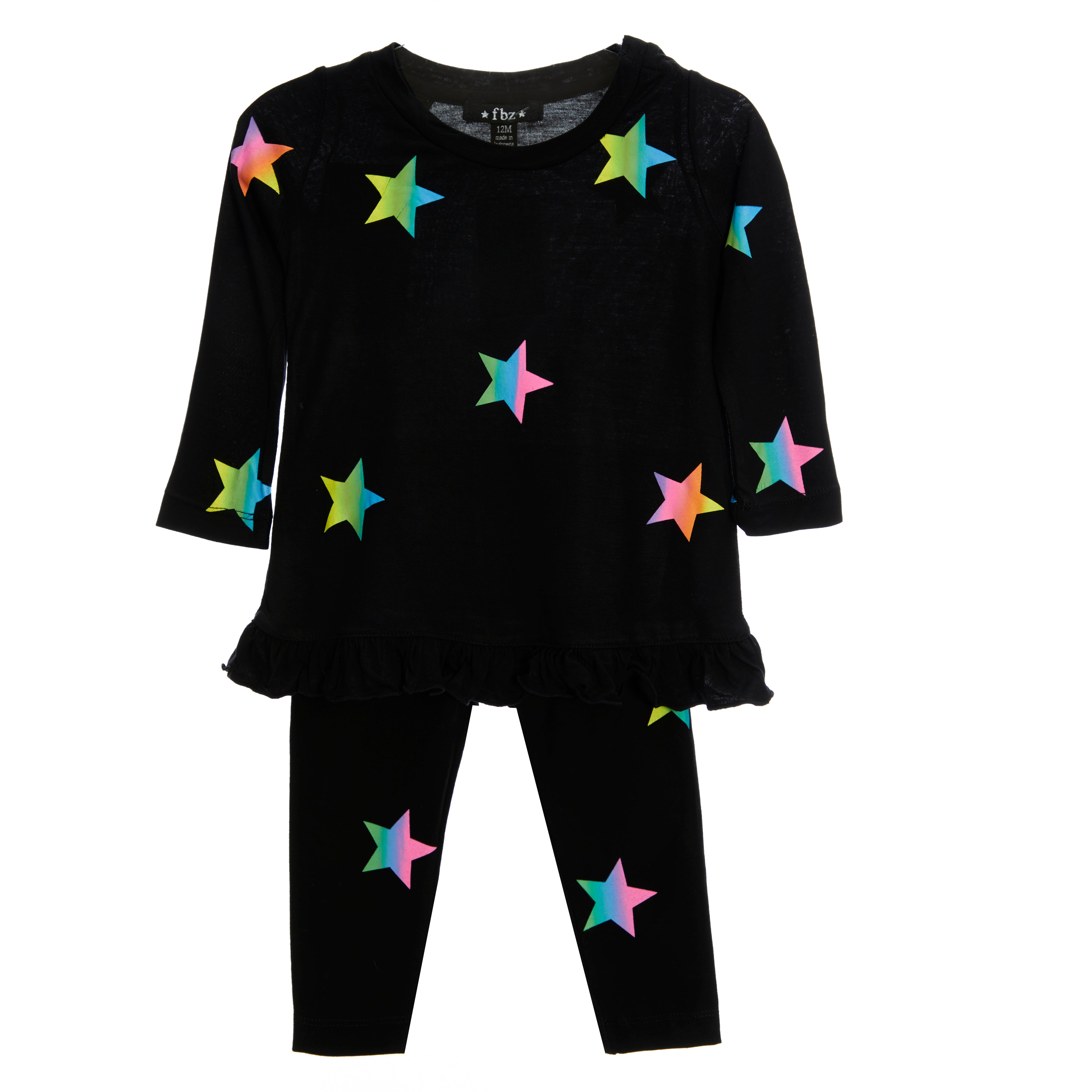 Ombre Star 2pc Peplum Top & Legging Set - Denny's