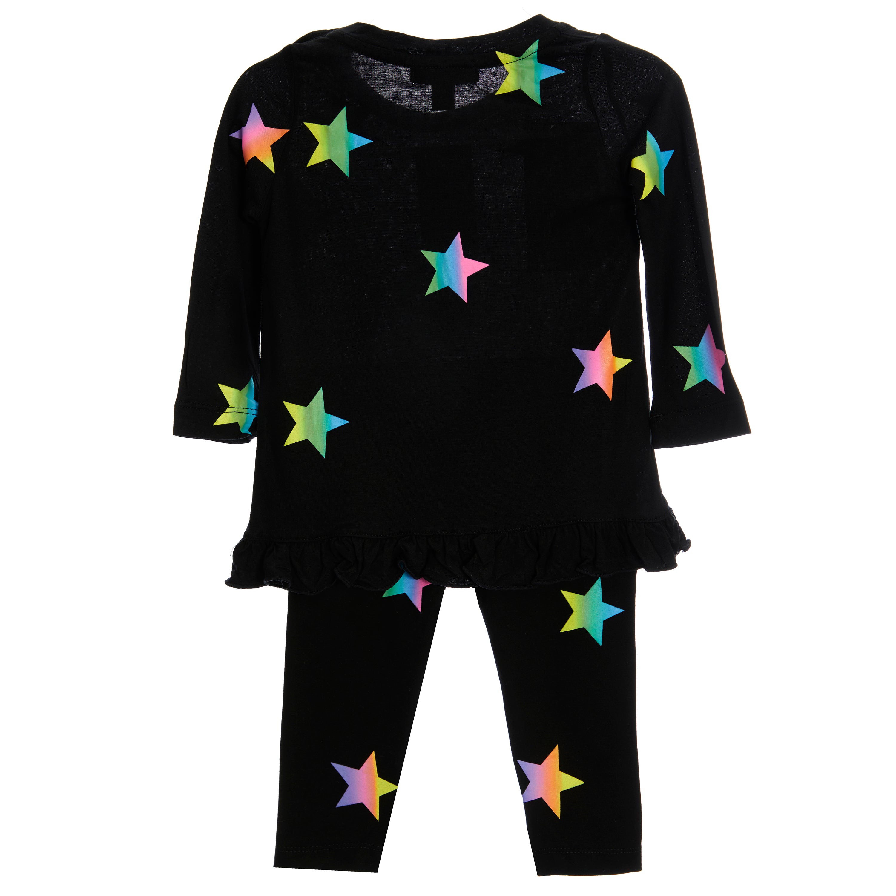 Ombre Star 2pc Peplum Top & Legging Set - Denny's