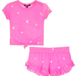 2pc Stars Tee & Ruffle Short Set - Denny's