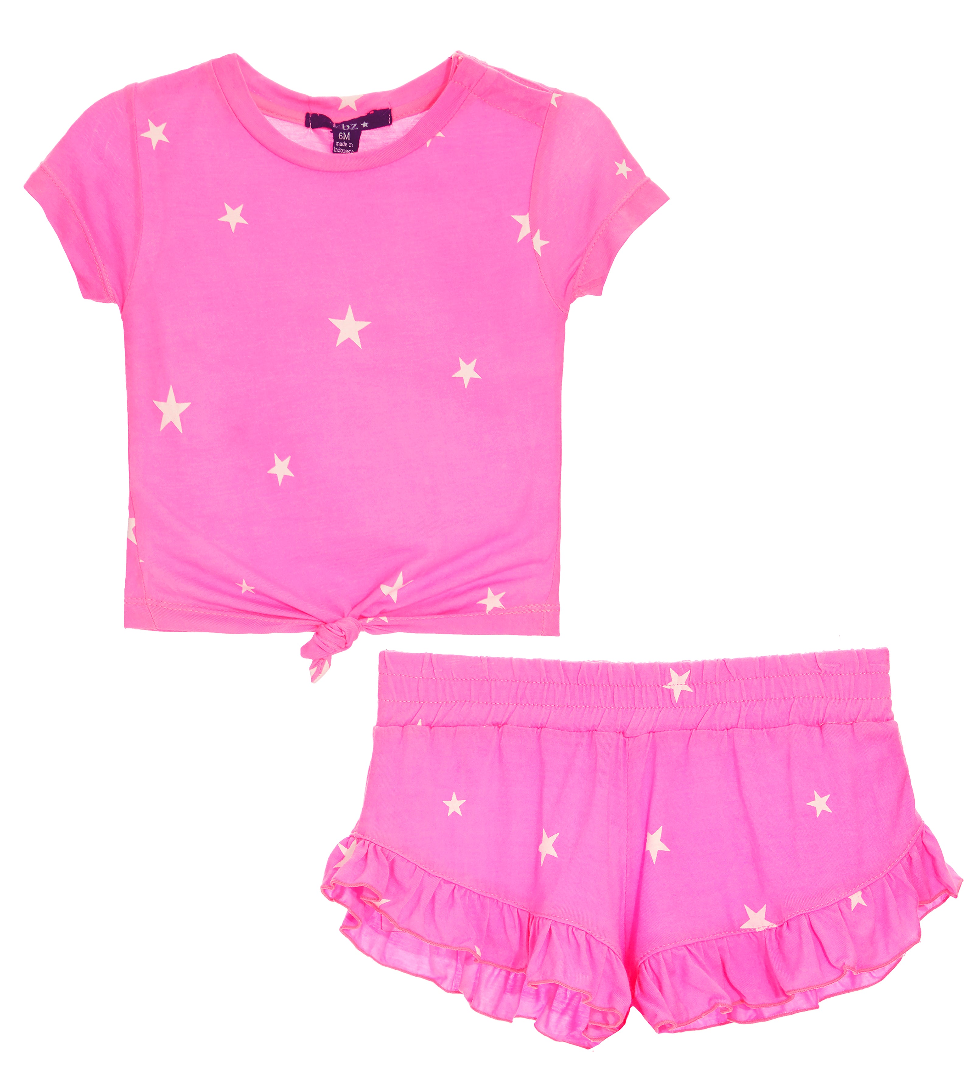 2pc Stars Tee & Ruffle Short Set - Denny's