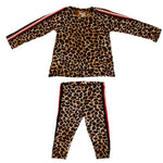 Two Piece Leopard Set with Stripe Taping - Denny's
