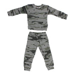 Two Piece Camo Sweatsuit with Black Hearts - Denny's
