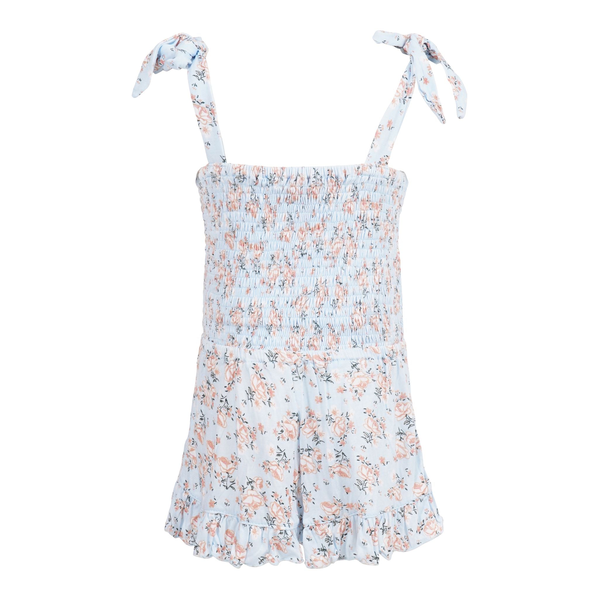 Ditsy Floral Smocked Ruffle Romper - Denny's
