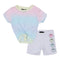 2pc Pastel Ombre Tee & Smiley Short Set - Denny's