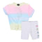 2pc Pastel Ombre Tee & Smiley Short Set - Denny's