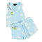 2pc Multi Stitch Smiley Detail Tank & Short Set - Denny's