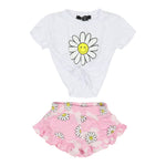 2pc Daisy Tie Front Shirt & Short Set - Denny's