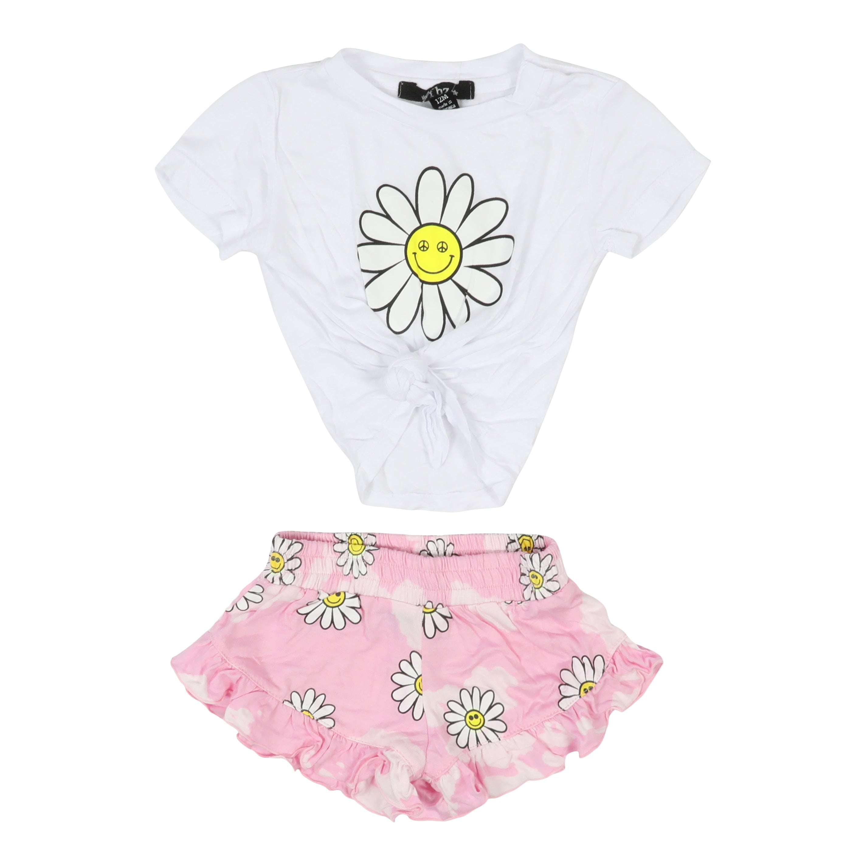 2pc Daisy Tie Front Shirt & Short Set - Denny's