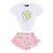 2pc Daisy Tie Front Shirt & Short Set - Denny's